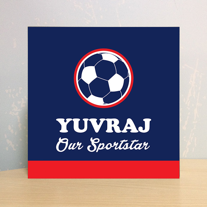 Illuminated Customized Name Canvas | Football