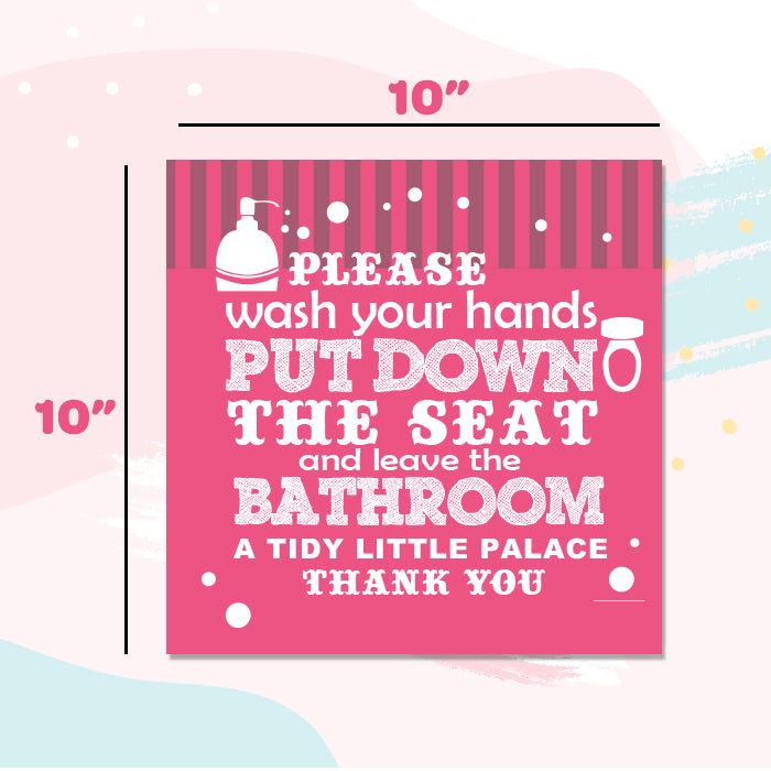 Bathroom Wall Art Frame | Girls Only
