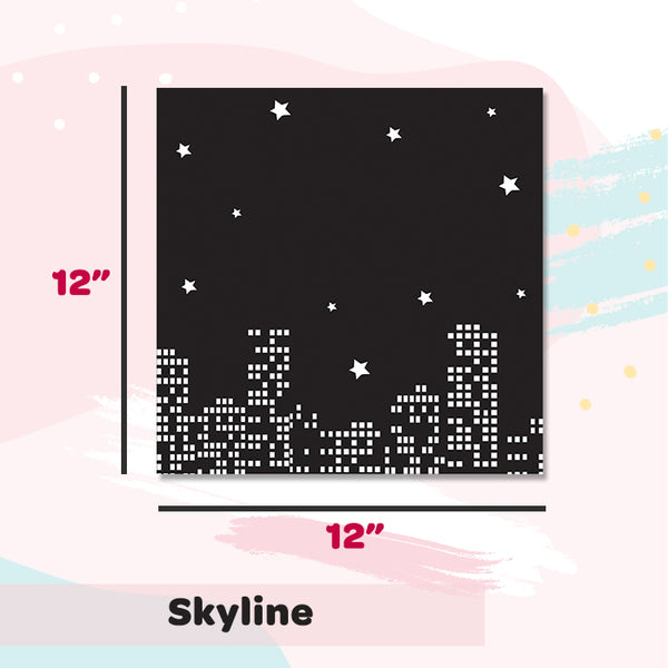 Illuminated Customized Name Canvas | Skyline