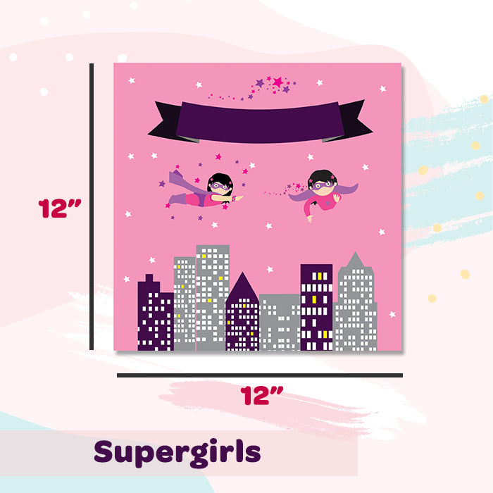 Illuminated Customized Name Canvas | Supergirls