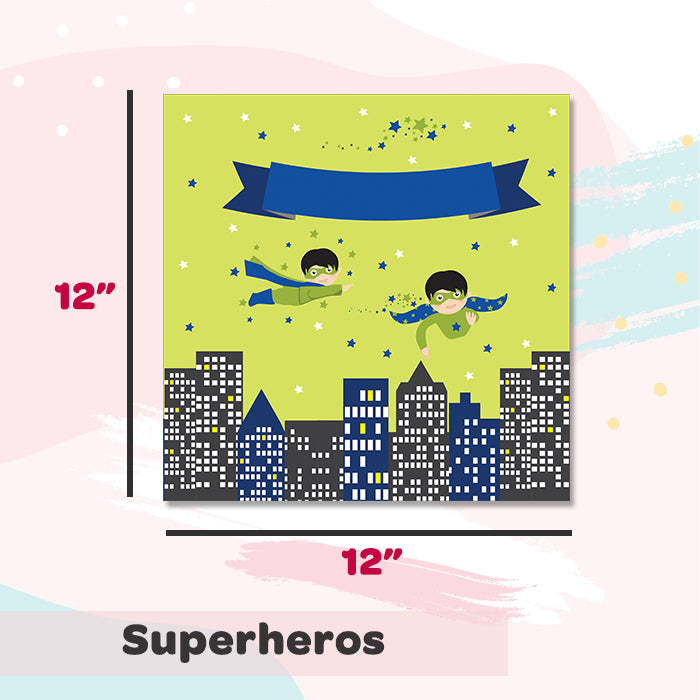 Illuminated Customized Name Canvas | Superheros